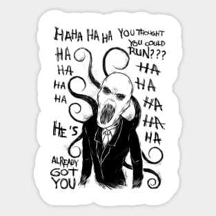 Trapped in the Clutches of Slender Man: A Desperate Attempt to Escape Sticker